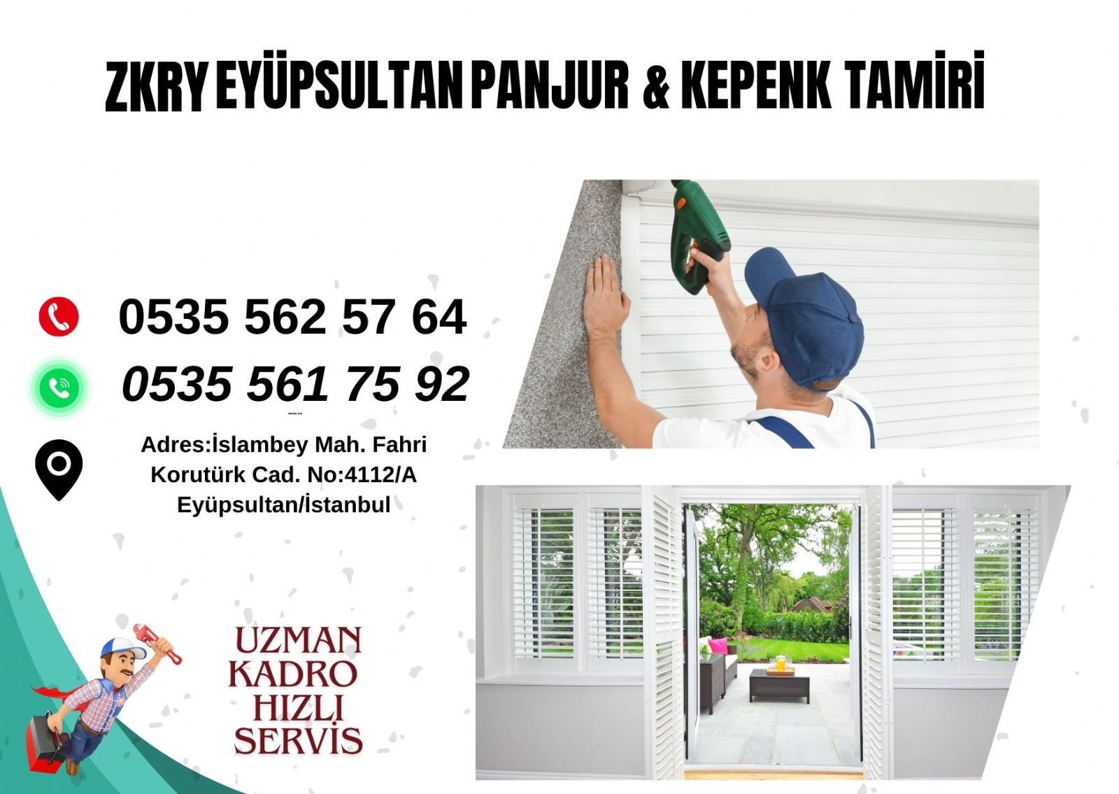 Eyüpsultan  Kepenk ve Panjur Tamiri